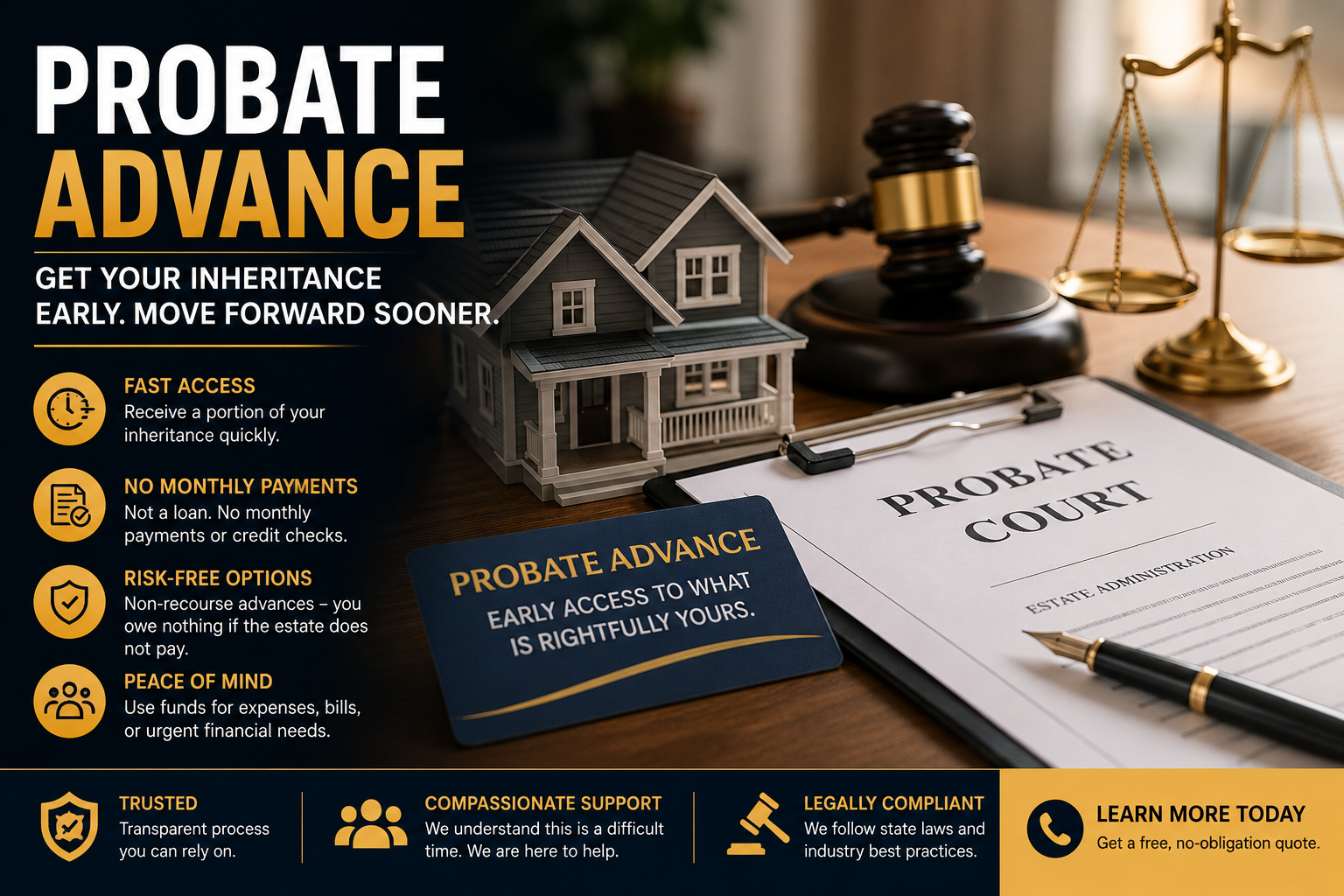 Probate Advance: Complete Guide to Early Inheritance Funding, Benefits, Risks, and How It Works